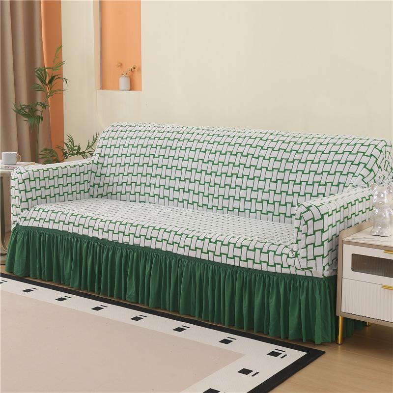 Thick Sofa Cover With Skirtastic Couch Cover1/2/3/4 Seater Sofa Protective Cover For Living Room