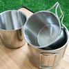 Water Mug Cup with Foldable Handle 220/330/500ml Camping Hiking Mug Beer-Cup