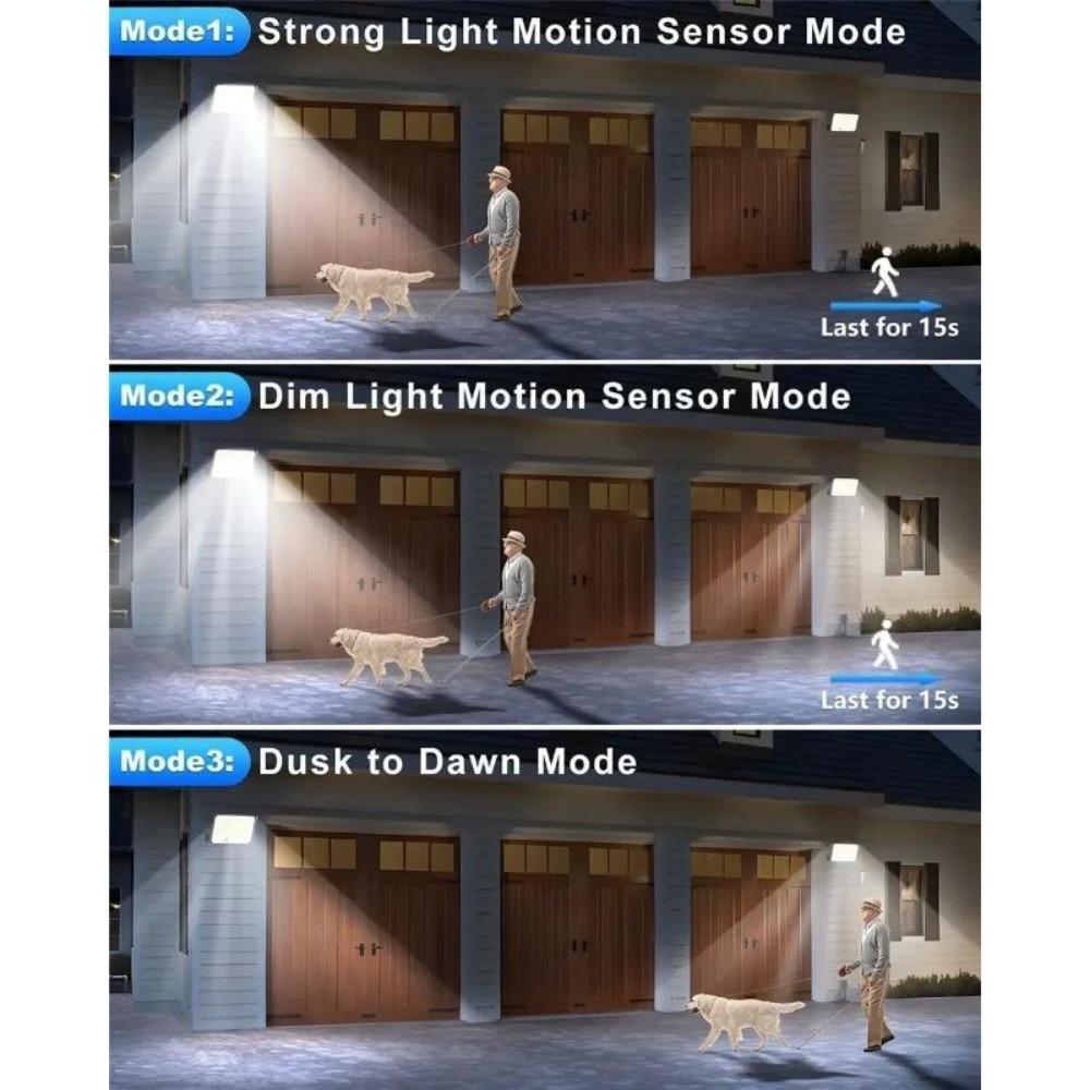 228LED Solar Light Outdoor Waterproof with Motion Sensor Floodlight Remote Control 3 Modes for Path Patio Garage Backyard Street