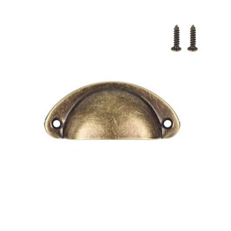 

Hand Drawer Clasp Simple Retro Half Moon Shell Handle Household Tools Supplies Qinggu Bronze