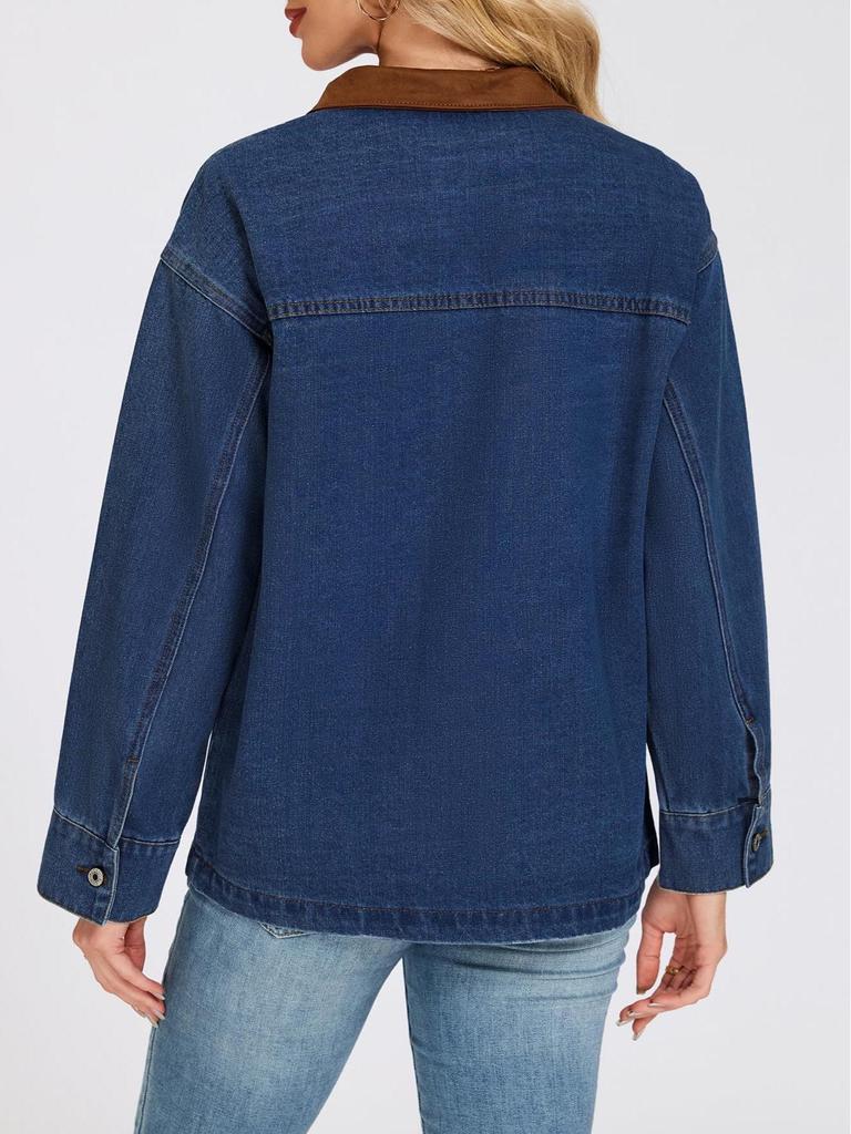 Giacca di jeans larga da donna stile 2025 - Manica lunga alla moda