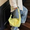 Women's Large Capacity Shoulder Crossbody Bag Solid Color Hobo Bag