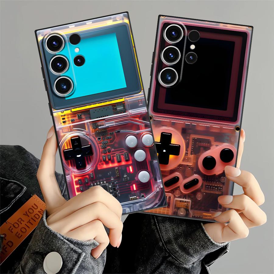Red Gaming Console Black Soft Phone Cover Case for Samsung Galaxy S21 FE S24 Plus S23 Ultra S25 Edge S20
