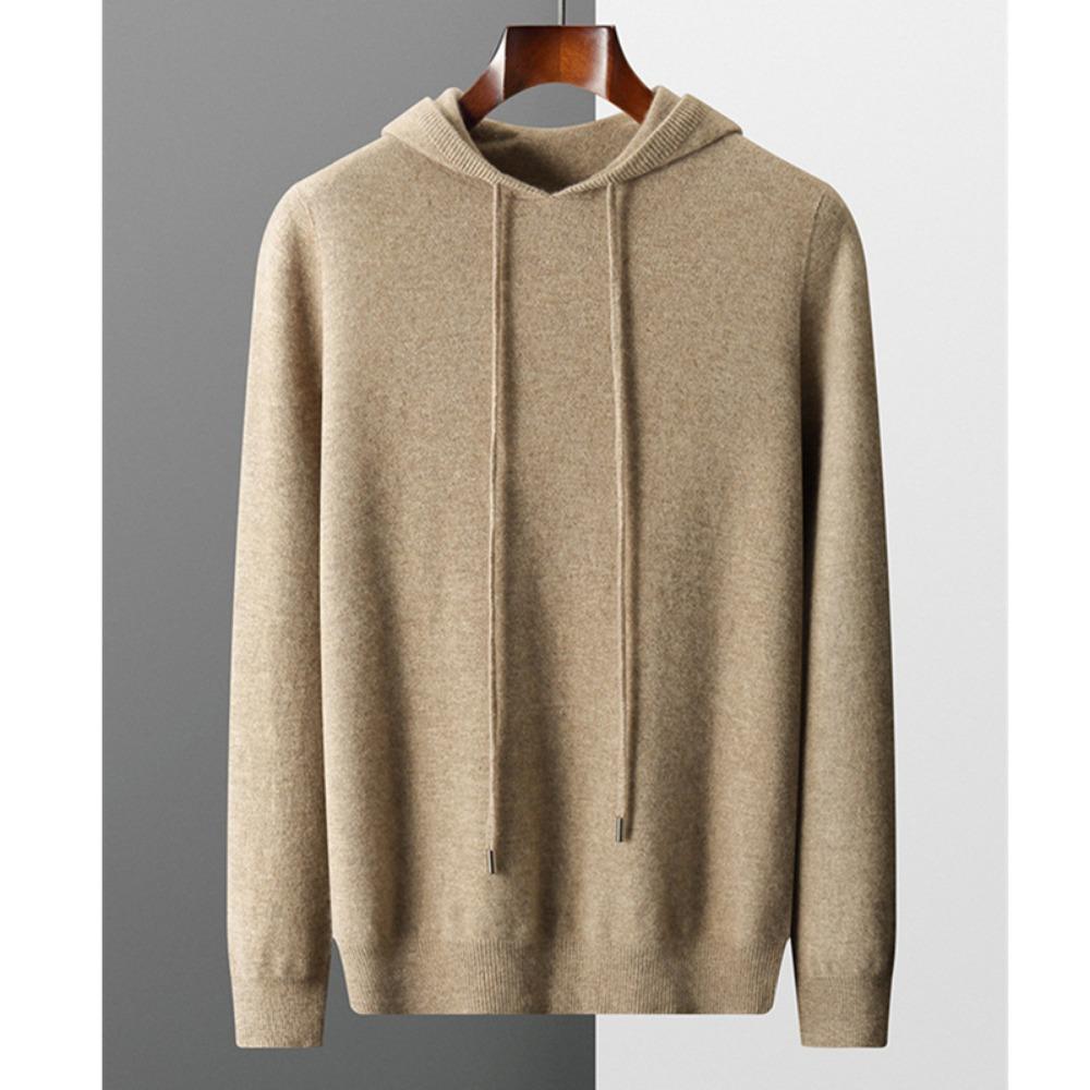 Hanorac pentru bărbați dintr-o singură piesă gata de purtat 100% lână tricotat pulover toamnă iarnă casual top mare cu mâneci lungi