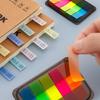 100/120 Sheets Colored PET Label Sticker Writable File Labels Repositionable Adhesive Page Marker for Planner Notebook