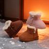 Children's Snow Boots with Insulation, Boys' Soft-soled Anti-slip Cotton Shoes, Girls' Baby Walking Shoes