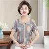 Mom's Summer 2026 Elegant Short-Sleeve T-Shirt for Middle-Aged Women