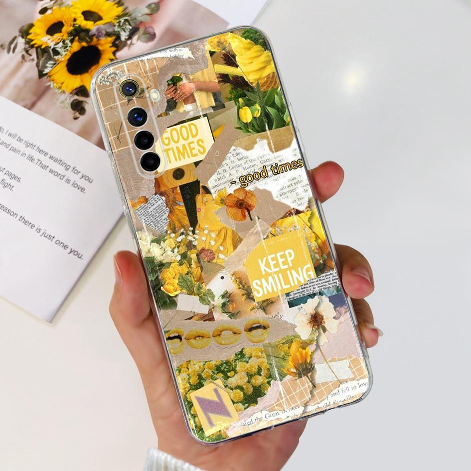 For OPPO Realme 6 Pro Case Fashion Flower Clear Soft Silicone Back Cover For Realme6 Realme 6 Pro 6S 6i 6Pro Realme6s Phone Case