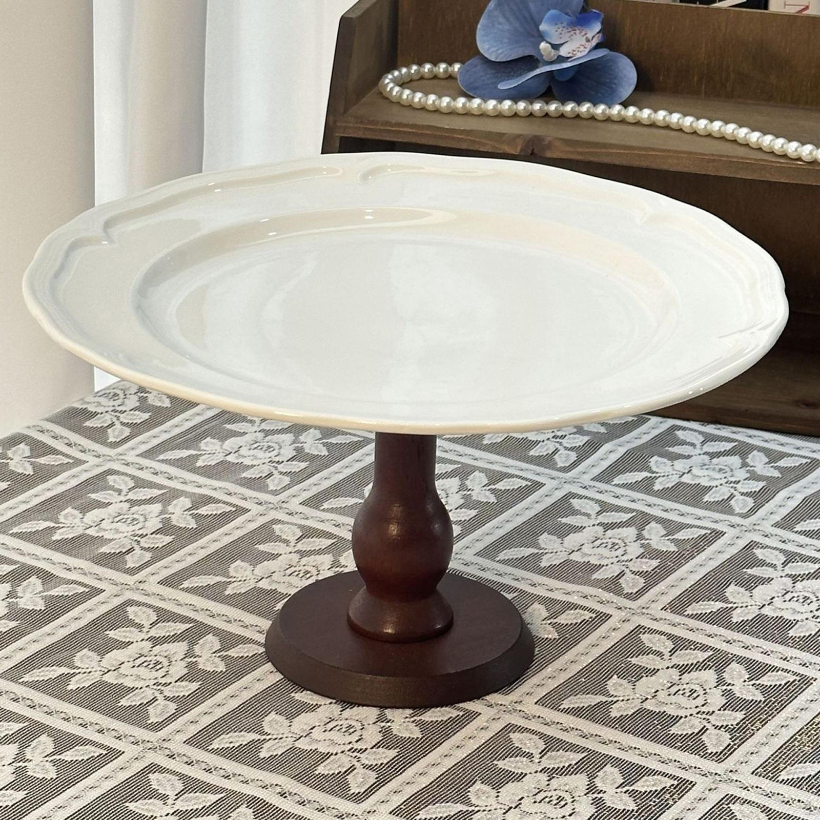 

Подставка для торта, поднос для кексов, пьедестал, керамическая тарелка для демонстрации десертов для вечеринки в кабинете 27x27x15 cm