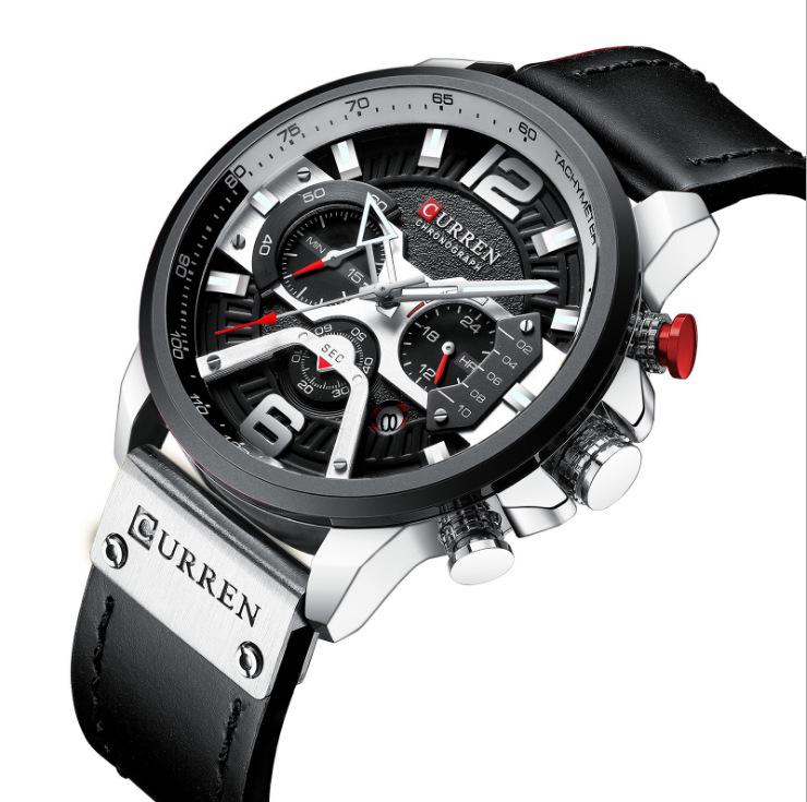 CURREN 8329 Trendy Men's Waterproof Watch: Six-Hand Multifunctional with Dynamic Large Dial