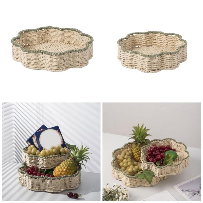 Handwoven Paper Cord Organizers Essential Household Paper Rope Basket Bin for Modern Storage Needs