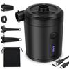 Portable Electric Air Pump USB Rechargeable Cordless Air Pump with 5200 mAh Battery and 4 Nozzle for Inflatable Bed Yoga Ball