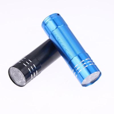 1Pcs 50Lm 395Nm Detection Lamp Mini Uv Flashlight 9 Led Uv Black Light Outdoor Portable Lighting Tool For Hiking
