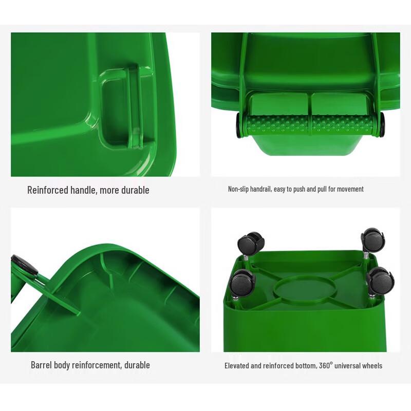 Outdoor 100L Flip-Top Recycling Bin