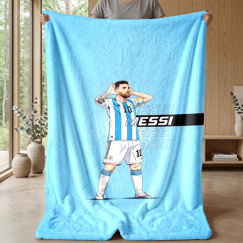 Lionel Messi Theme blanket Soft Flannel Blanket Plush Throw Blanket Cozy Sofa Bed Blanket for Home Decor