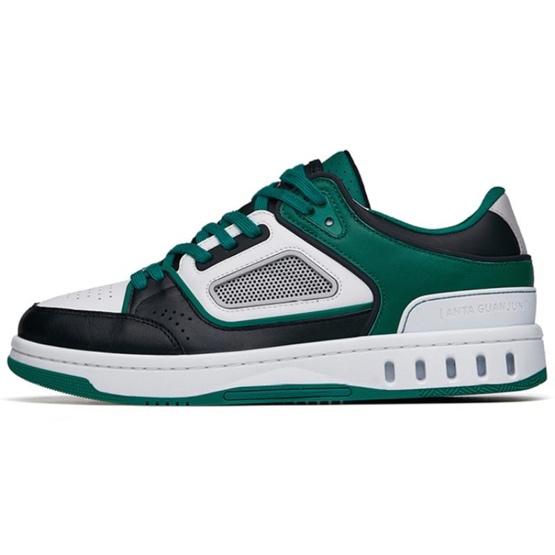 

Anta Champion Series Low-Top Skateboard Shoes Men s Black White Green Sneakers 112218011A-1 39