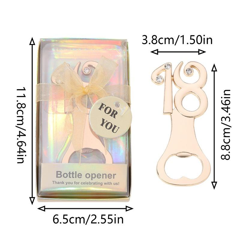 Digital Bottle Opener, Zinc Alloy Beer Bottle Opener, Small Gifts for Wedding and Birthday Parties
