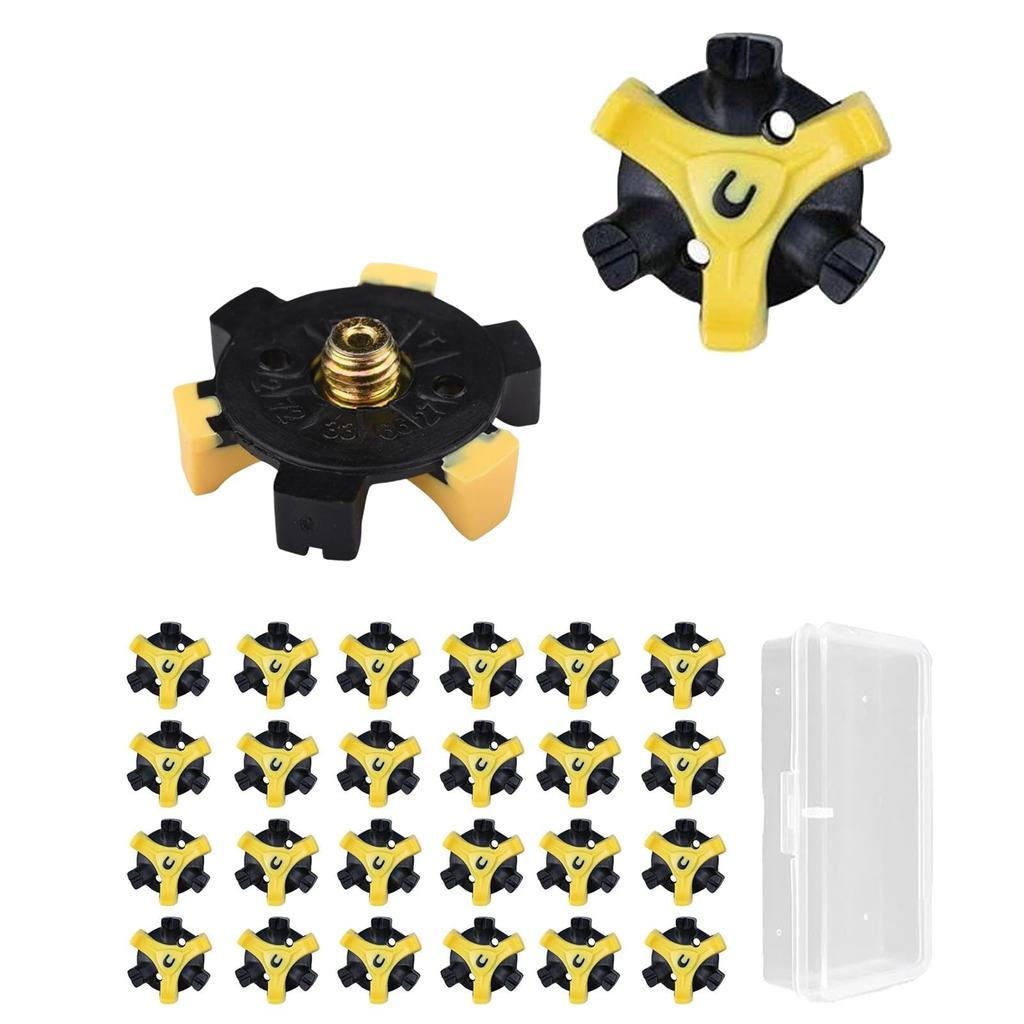 Golf spike studs set of 25 with storage case |