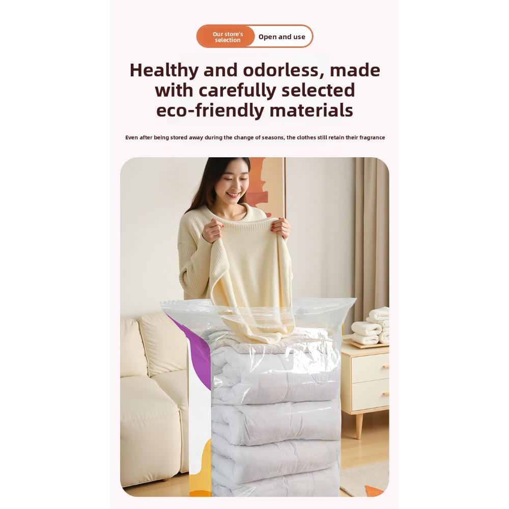 10-1pc Thick Large 3D Vacuum Storage Bags, Dust-Proof Compression Bags for Seasonal Quilts Coats Down Jackets