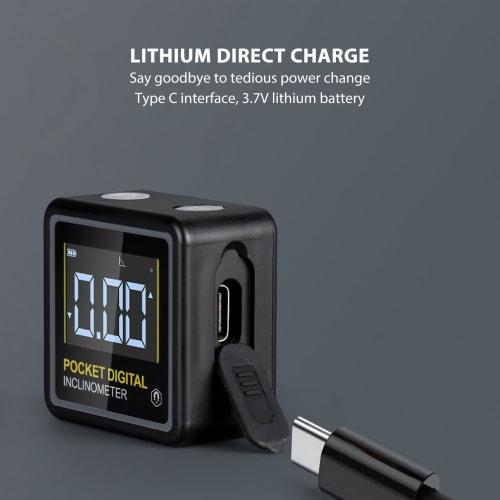 Mini Magnetic Digital Angle Finder, 4x90 Level Box Protractor Inclinometer, Backlight Level Gauge Measuring Tool for Woodworking and Construction Saw