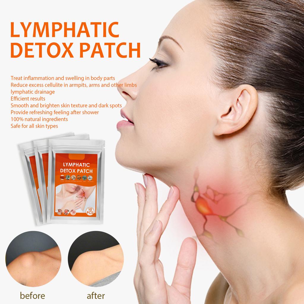 10Pcs Lymphatic Detox Patches Accessory Mammary Lymph Patch Lymphatic Drainage Swelling Relief