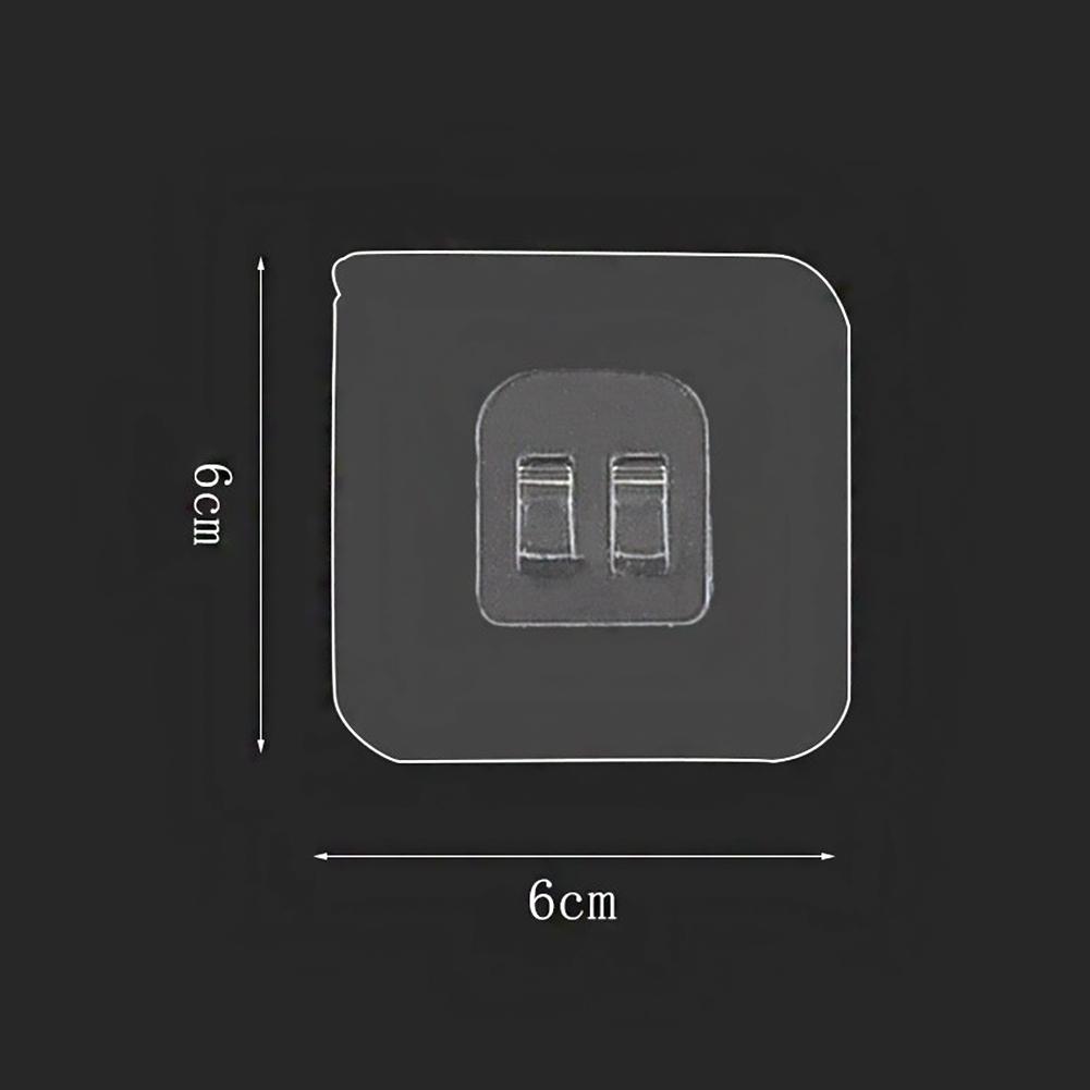 Wand Mehrzweckhaken Transparent Selbstklebender Haken Stanzfrei Küche Badezimmer Aufbewahrungsregal Halter Spurloser Aufkleber Haken