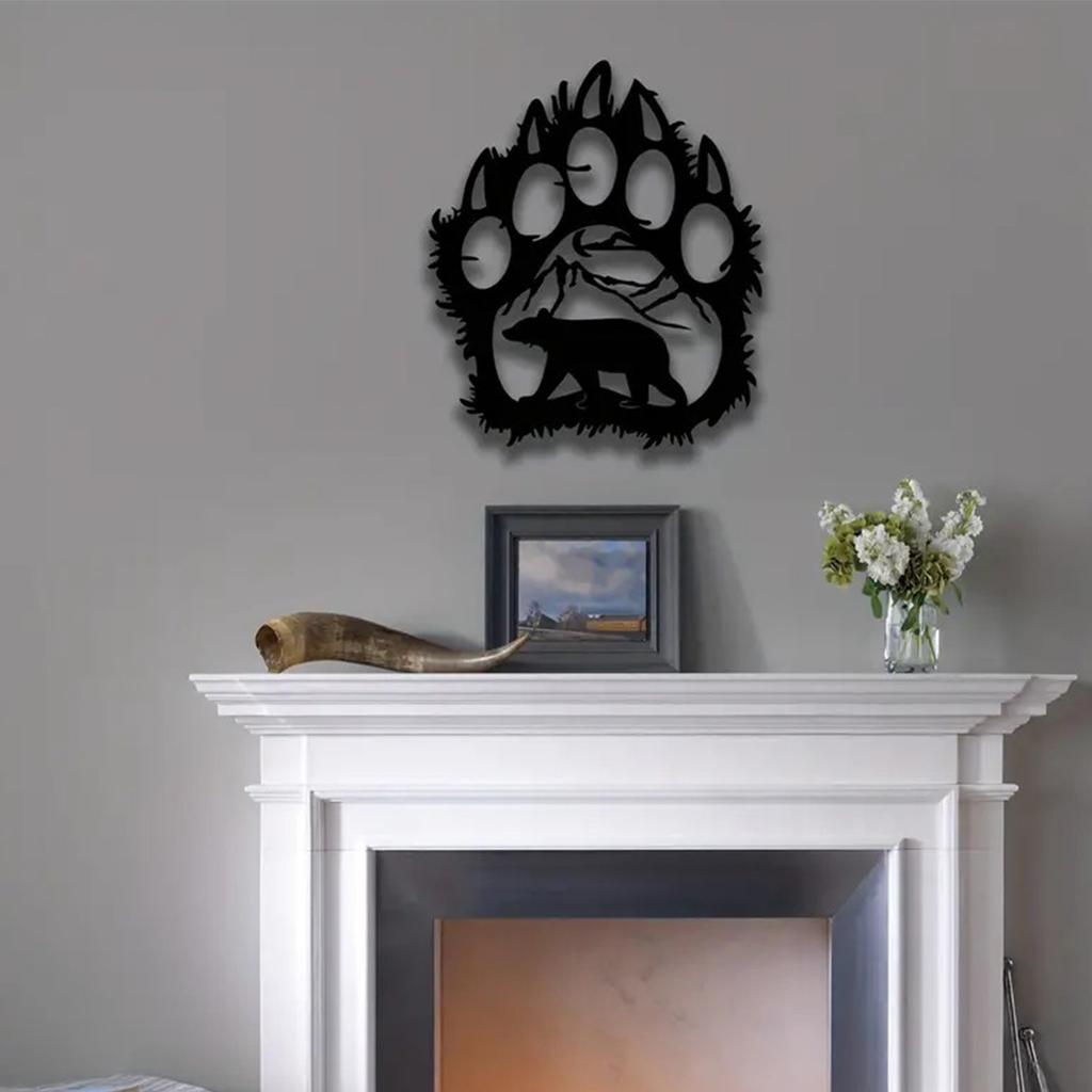 Metall Wanddeko Bärenpfote Wohnzimmerdeko Wandschilder Metall Wandkunst Innendekor Innen Außen Hängeobjekte