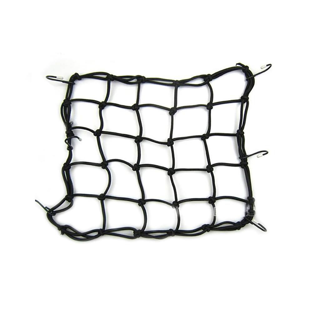 Motorcycle Touring Net, 11.8 X 11.8 Inches (30 X 30 Cm), 6 Hooks, Reginet, Black