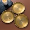 Decors Ritual Plate Dish Flat Tray Burning Candle Holder Offering Fruit Tray Metal Jewelry Plate Food Dish