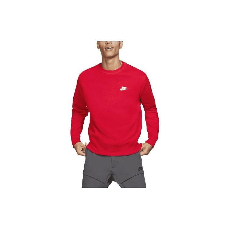 Nike Sportswear Club Fleece Crewneck  University Red White  Men s BV2662-657 XL