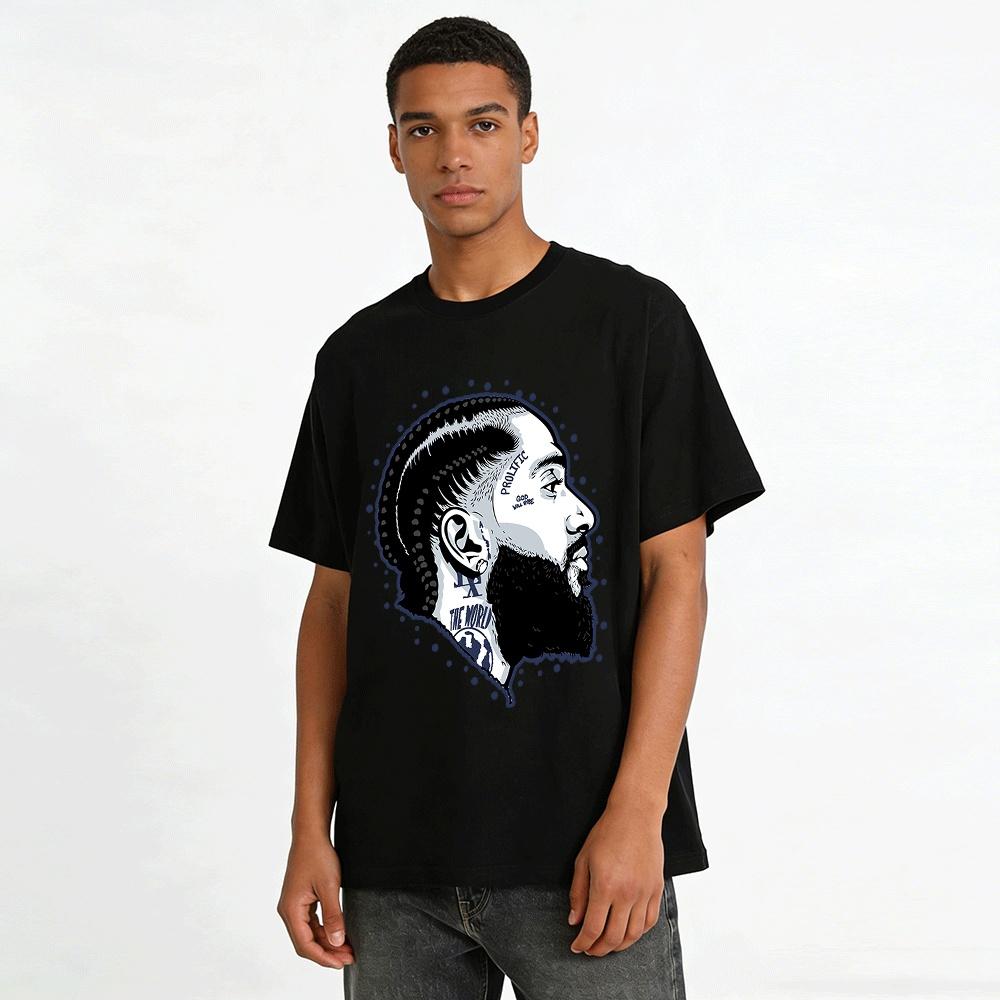 Nipsey Hussle Tribute Graphic Casual Short Sleeve Tee Pure Cotton T-shirt