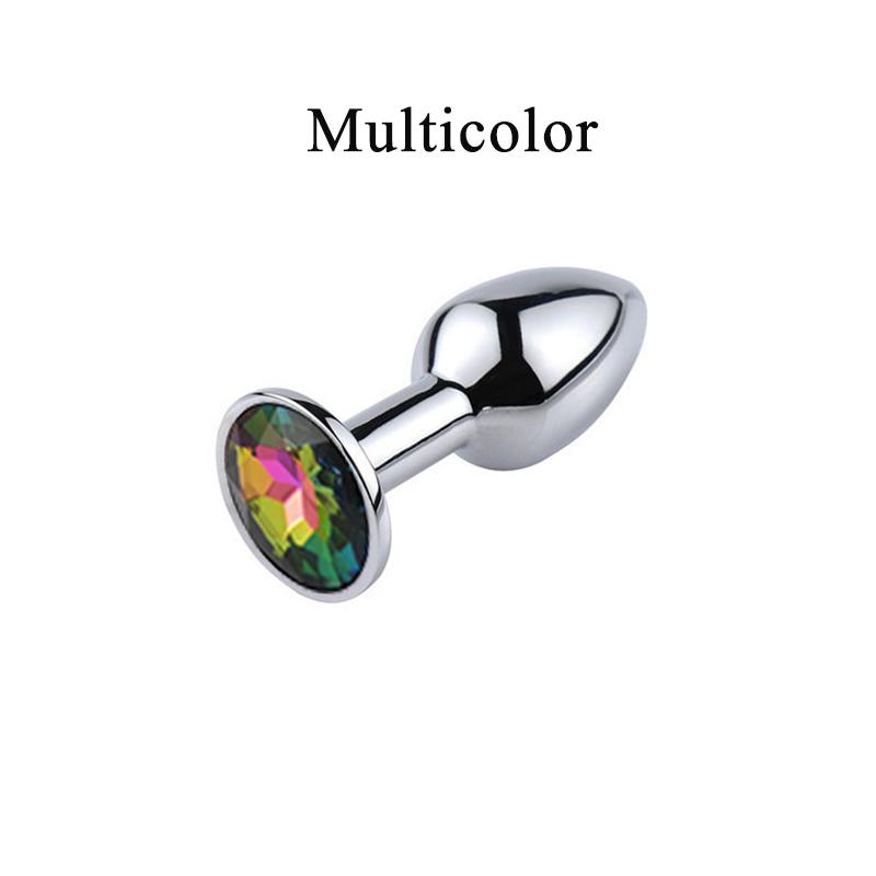 Analplug Sexspielzeug für Frauen Männer Mini rund geformtes Metall Edelstahl glatter Stahl Hintern weiblich männlich