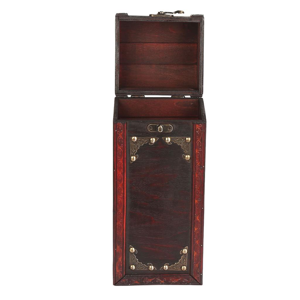 Wine Box Wooden Vintage Retro Portable Single Bottle Decorative Carrying Storage Case