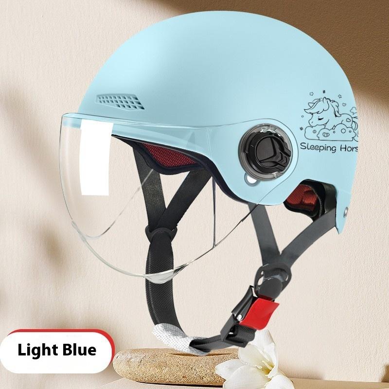 Electric Vehicle, Motorcycle, Women's Summer Battery Car, Half Helmet, Men's Four-season Universal Safety Helmet