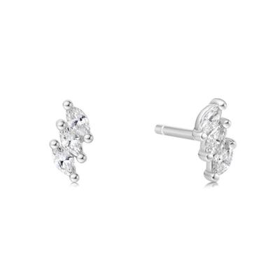 ANIA HAIE Silver Triple Marquise 925 Silver Stud Earrings E063-01H