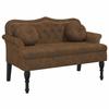 VidaXL Bench with Cushions, Sofa with Armrest and Backrest, Bench with Wooden Legs, Living Room Seat, 372149