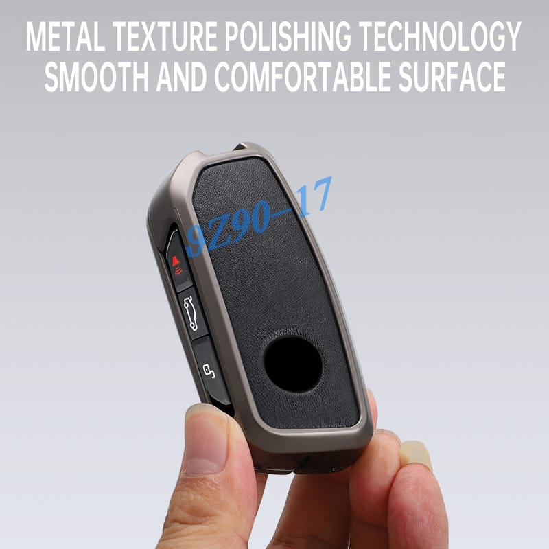 Metal Leather Car Key Fob Case Cover Keychain For - Bmw X1 Ix1 Ix Xm X5 X6 X7 I7 740I U11 I20 G09 G70 G05 G06 G07