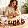 Set de mărgele fără lipici Kit DIY cu mărgele 3D, Set de meșteșuguri cu animale de Crăciun realiste, Kit tematic de broderie manuală ușoară pentru copii și adulți Educațional