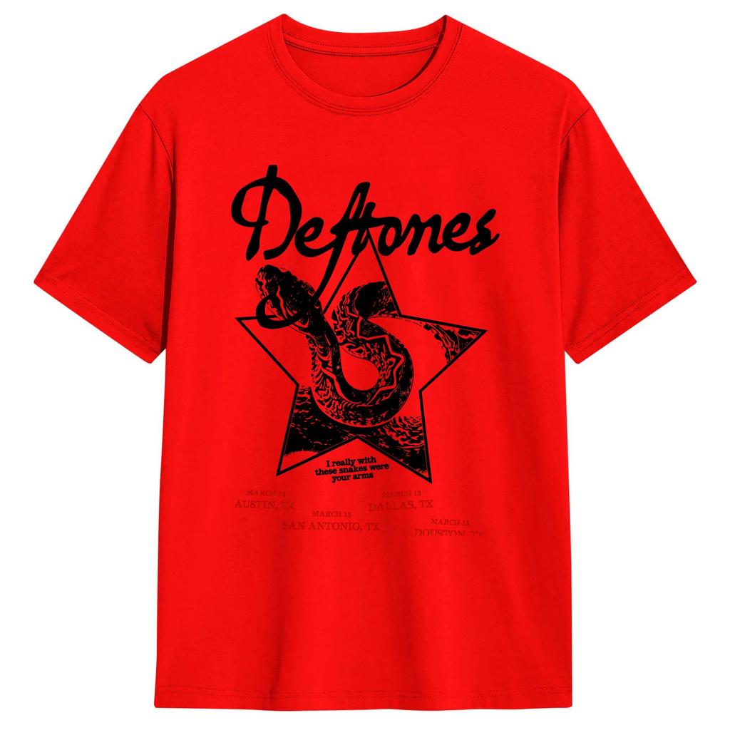 Deftones Snake TShirts Men Novelty 100 Cotton Tee Shirt O Neck Short Sleeve T Shirt Plus Size Clothes