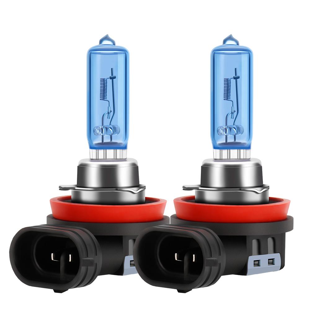 

2PCS H8 H9 H11 Halogen Headlight Car Light 6000K 12V Cool Blue Hyper White Bulb Universal for Vehicles 6000 K