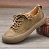 New Men's Shoes Summer Breathable Retro Frosted Leather Top Layer Cowhide Men's Casual Shoes Versatile Leather Casual Shoes
