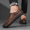 Pantofi casual mocasini pentru bărbați, toamnă-primăvară, lucrați manual, mărime mare, pantofi casual din piele pentru condus