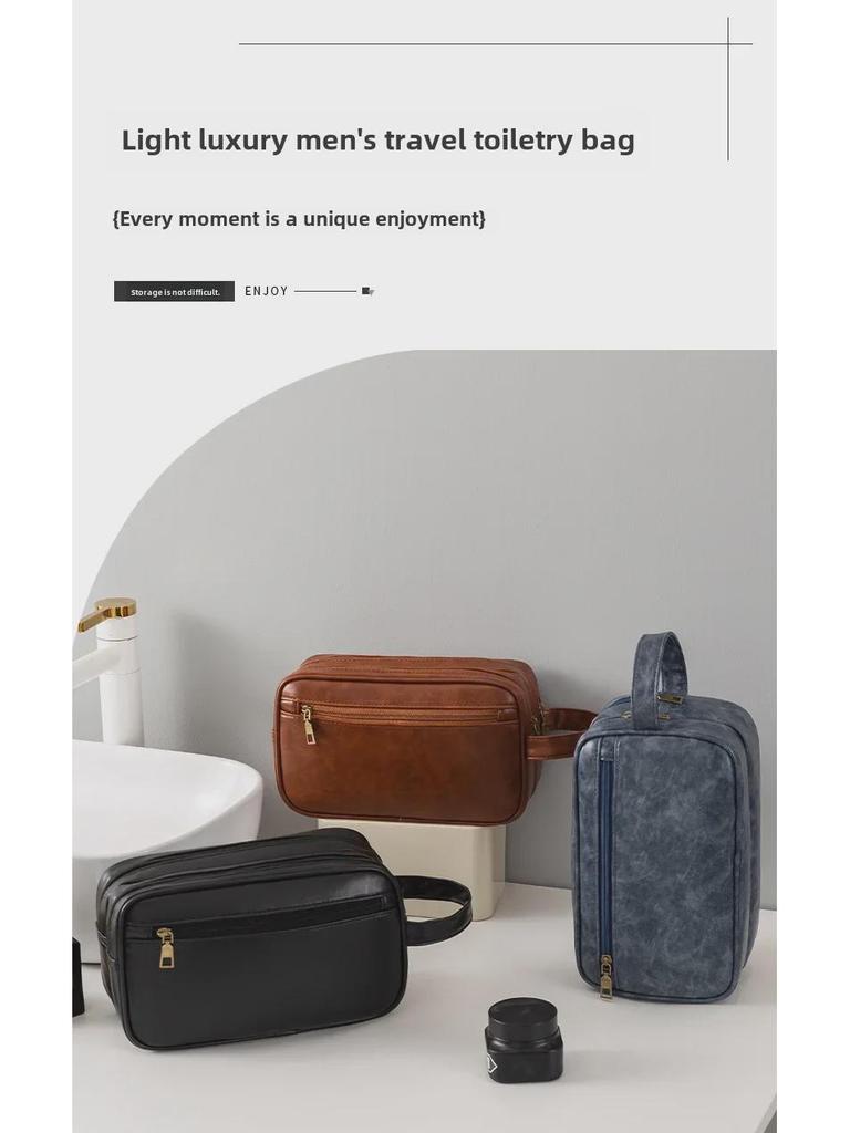 Premium Waterproof Men's Toiletry Bag - Large Capacity with Dry & Wet Separation, Perfect for Outdoor Travel