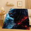 3D Kratos God of War Games Cartoon Gamer Flannel Blanket,Ultra Soft Warm Plush Throw for Home Bedroom Bed Sofa Cover Picnic Kids