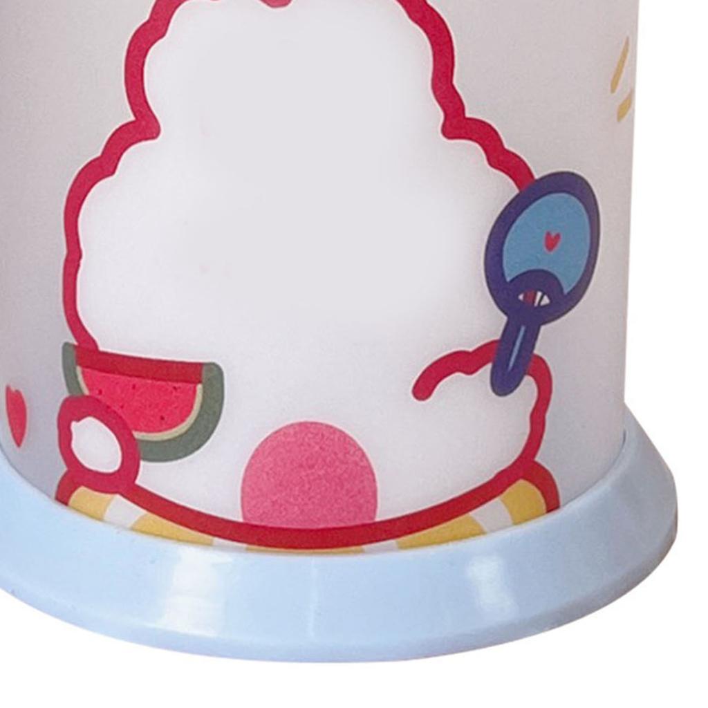 Cartoon Pencil Holder PVC Transparent Foldable Compact Desk Cartoon Pen Cup for Kids Officer