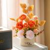 Hydrangea Artificial Flower Bonsai Multicolor Simulation Plant Potted  Home Decoration