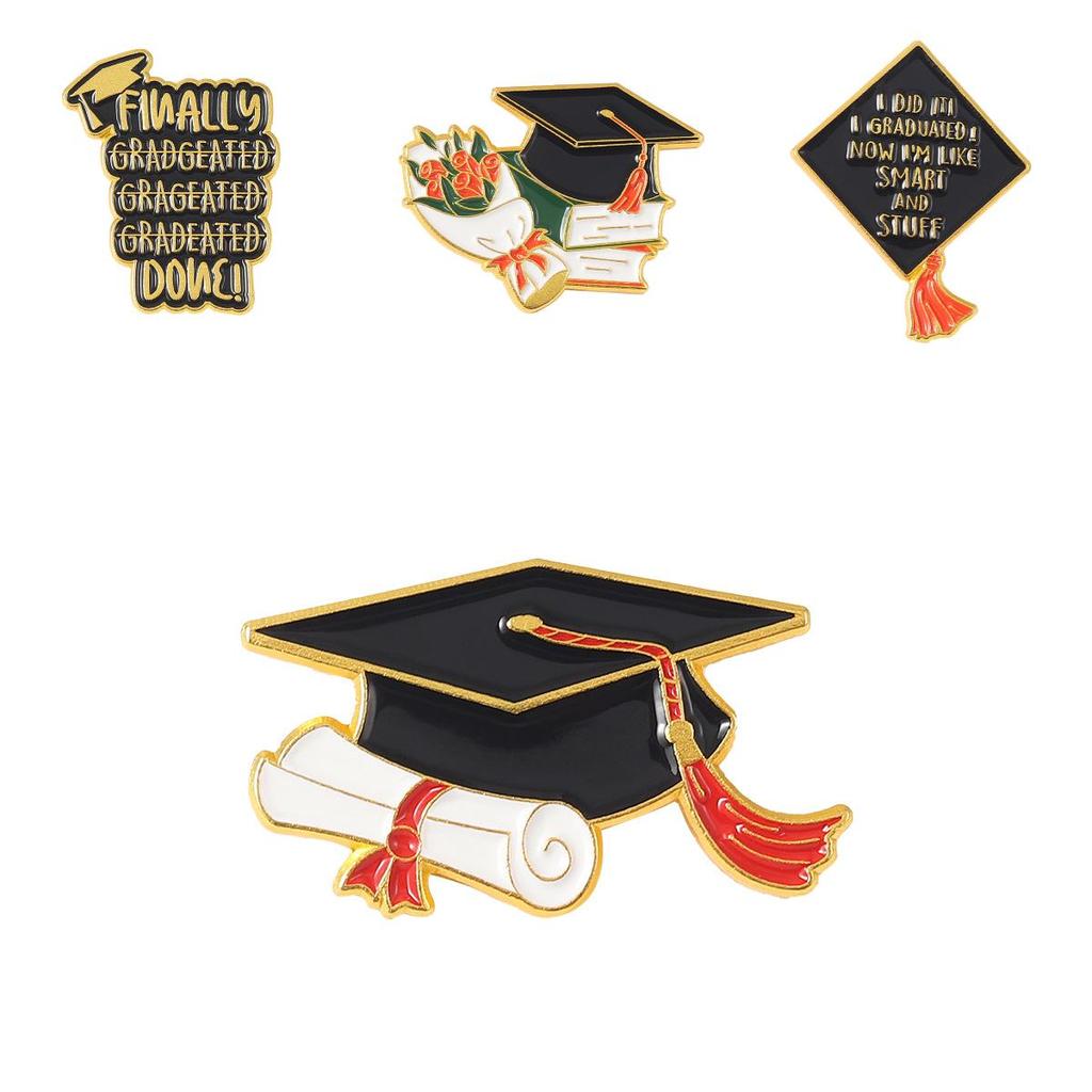 Brooch Stunning Graduation Metal Pin With Elegant Design Celebrating Excellence Academic