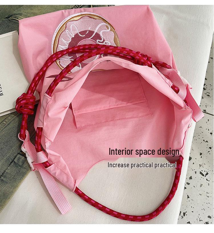 2025 Exquisite Embroidery Eco-Friendly Nylon Canvas Crossbody Shoulder Bag for Women