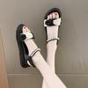 Fashion Women's Sandals Beach Pearl Platform Round Toe Tip Color Spelling Ladies Shoes High Quality Summer 2025 Comfortable Sale Elegant