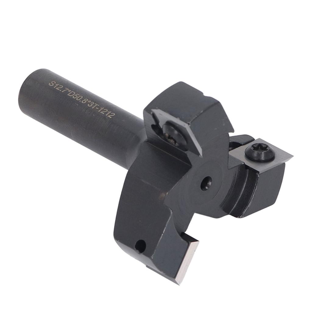 Spoilboard Surfacing Router Bit 3 Flute 1/2in Shank 2in Cutting Diameter Carbide Insert Planing Bit